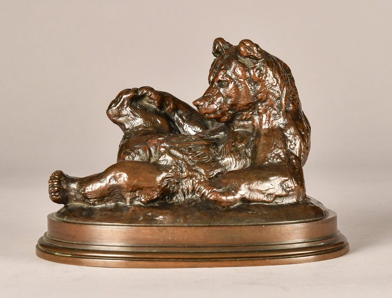 Antoine-Louis Barye (1795-1875), Seated Bear, 1833, Bronze, 5 3/4 x 8 x 5 7/8 inches