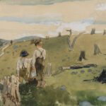 Winslow Homer (1836-1910), Boys on a Hillside, 1879, Watercolor, gouache and pencil on paper, 8 ⅛ x 11 ½ inches