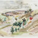 Fairfield Porter (1907-1975), Landscape, c. 1960, Watercolor on paper, 18 x 22 ¾ inches