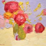 Carol Maguire, Roses, 2023, Oil on panel, 11 x 14 inches