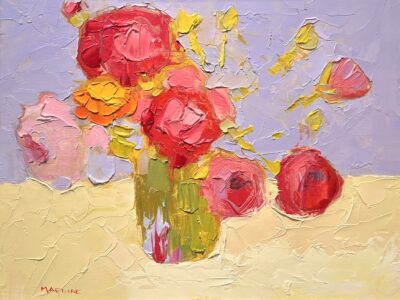 Carol Maguire, Roses, 2023, Oil on panel, 11 x 14 inches
