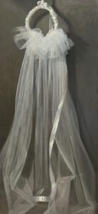 Judith Pond Kudlow, Veil, Oil on canvas, 40 x 18 inches
