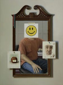 Robert C. Jackson, Putting on a Happy Face, Oil on linen, 40 x 30 inches