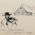 Andrew Wyeth (1917-2009), Christmas Barn, Pen and ink, 3 ½ x 5 ¼ inches