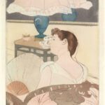 Mary Cassatt (1844-1926), The Lamp, 1890-1, Drypoint, soft-ground and aquatint printed in colors on paper, 12 ½ x 9 ⅞ inches