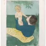 Mary Cassatt (1844-1926), Under the Horse-Chestnut Tree, 1896-7, Aquatint and drypoint on paper, 15 ⅞ x 11 ⅜ inches