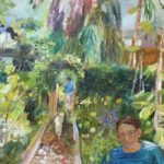 SOLD - Elizabeth Endres, Garden View, 2025, Oil on canvas, 32 x 38 inches