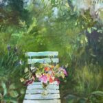 SOLD - Elizabeth Endres, Just Picked Flowers, 2025, Oil on canvas, 38 x 34 inches