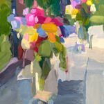 Christine Lafuente, Two Vases of Wildflowers, Oil on linen, 14 x 11 inches