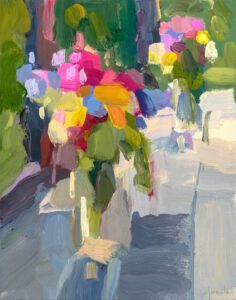 Christine Lafuente, Two Vases of Wildflowers, Oil on linen, 14 x 11 inches