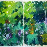 Mary Page Evans, L'apres Midi, 1987, Oil on paper, 35 1/2 x 51 1/2 inches