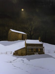 Peter Sculthorpe, Deep Snow, 2025, Oil on linen, 40 x 30 inches