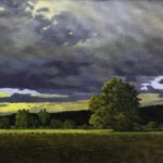 Peter Sculthorpe, Evening Sky, 2025, Oil on panel, 9 x 12 inches