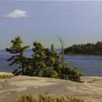 Peter Sculthorpe, Evening on Georgian Bay, 2025, Oil on linen, 8 x 12 inches