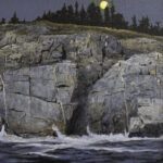 Peter Sculthorpe, Monhegan Evening Study, 2025, Oil on panel, 8 x 8 inches