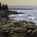 Peter Sculthorpe, Mt. Desert Island Sunrise, 2025, Oil on panel, 8 x 10 inches