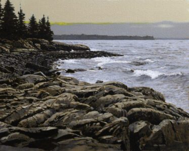 Peter Sculthorpe, Mt. Desert Island Sunrise, 2025, Oil on panel, 8 x 10 inches