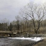 Peter Sculthorpe, Rockland Falls, 2025, Oil on linen, 20 x 30 inches