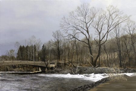 Peter Sculthorpe, Rockland Falls, 2025, Oil on linen, 20 x 30 inches