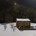Peter Sculthorpe, Two Apples & A Pear, Winter, 2025, Oil on linen, 60 x 60 inches