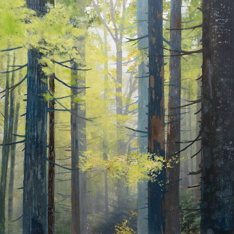 Steven Nederveen, Gold Hidden Within, Mixed Media, 48 x 48 inches