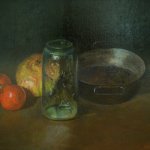 Anna B. McCoy, Pickle Jar, oil on linen, 16 x 20 inches
