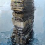 Alex Kanevsky, Downpatrick Head, 2011, Oil on wood, 24 x 16 inches