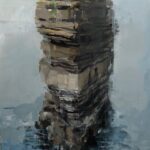 Alex Kanevsky, Downpatrick Head, 2011, Oil on wood, 24 x 16 inches