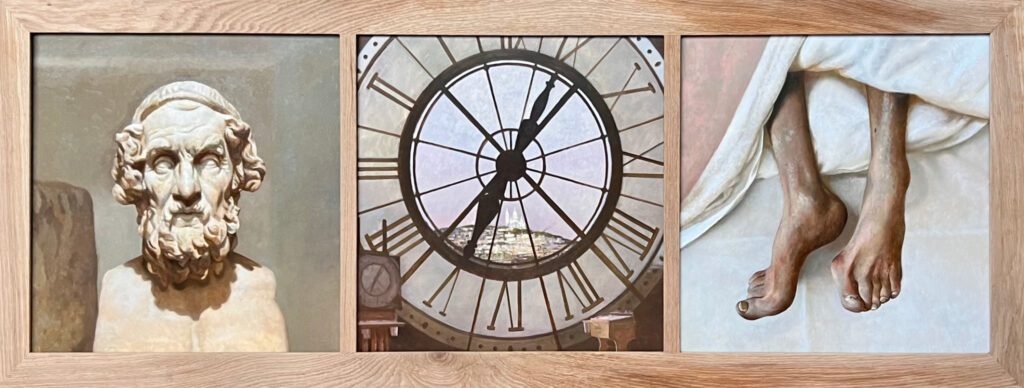 Bo Bartlett, Sacré Coeur, 2023, Oil on panel, 31 ⅛ x 79 ¾ inches