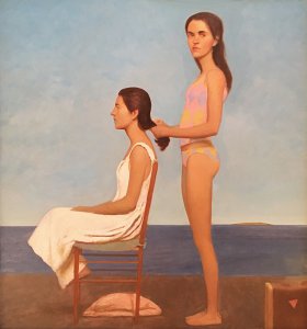Bo Bartlett, The Present, 2003, Oil on linen, 39 1/4 x 37 inches