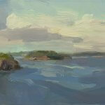 Christine Lafuente (b.1968), Bar Harbor View from the Cliffs, 2018, Oil on linen, 12 x 16 inches