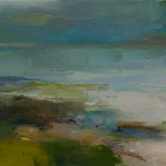 Christine Lafuente (b.1968), Cove in the Mist, 2018, Oil on linen, 15 x 30 inches
