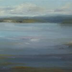 Christine Lafuente (b.1968), Halcyon Day Across the Bay, 2018, Oil on linen, 15 x 30 inches