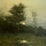 Dennis Sheehan, Moonlit Meadow, Oil on canvas, 20 x 24 inches