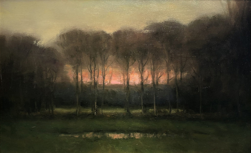 Dennis Sheehan, Summer Twilight, Oil on canvas, 14 x 22 inches