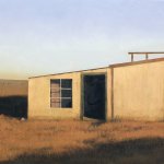 Francis Di Fronzo, Refuge (Part 2), 2018, oil over watercolor and gouache on panel, 20x40 inches