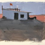 Francis Di Fronzo, Study 1 for Refuge, 2018, Watercolor and gouache on paper, 7 x 8 inches