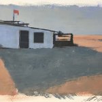 Francis Di Fronzo, Study 4 for Refuge, 2018, watercolor and gouache on paper, 7x12 inches