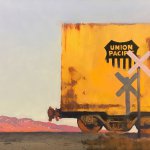 Francis Di Fronzo, Study for the Crossing (Part 2), 2018, oil over watercolor and gouache, 14x18 inches