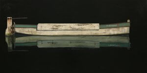 Francis Di Fronzo, Dream (Part 44), 2018, oil over watercolor and gouache on panel, 25 x 49 inches