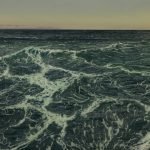 Francis DiFronzo, Morning Wake, 2021, Oil over watercolor and gouache on panel, 32 x 49 inches