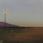 Francis Di Fronzo, The Crossing (Part 3), oil over watercolor and gouache, 21x41 inches