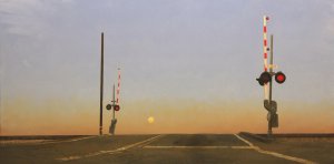 Francis Di Fronzo, The Things I Never Told You (part 2), 2018, oil over watercolor and gouache on panel, 30 x 60 inches