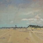 Giovanni Casadei, Dunes, Oil on panel, 12 x 12 ½ inches