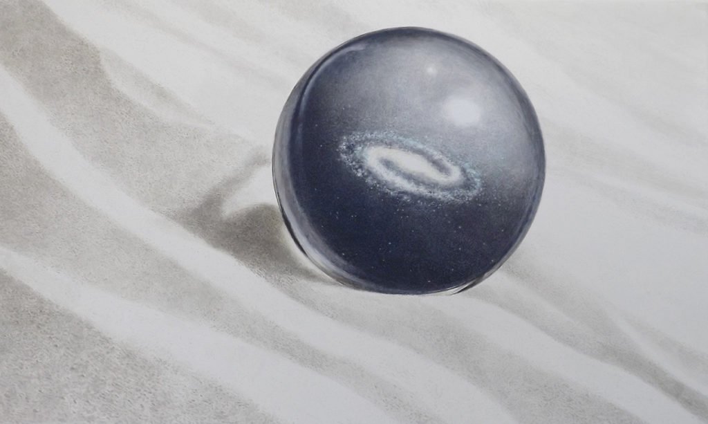 Greg Mort, Curved Space, 2019, Watercolor, 17 x 28 inches