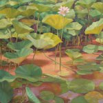 Jeff Moulton, Lotus III, oil on canvas, 46 x 55 inches