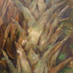 Jeff Moulton, Old Palm Fragment, oil on paper, 29 1/2 x 21 inches