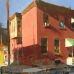 Jon Redmond, Curb Cut, 2019, Oil on board, 24 x 24 inches