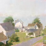 Jon Redmond, Lifting Fog, 2017, oil on board, 10 x 10 inches