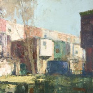 Jon Redmond, Rear Bays, 2019, Oil on board, 10 x 10 inches